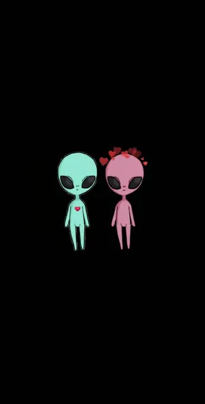 A Cool Alien Couple Wallpaper