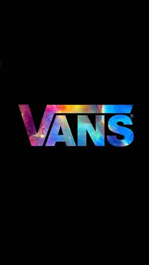 A Cool And Colorful Vans Logo On A Yellow Background Wallpaper
