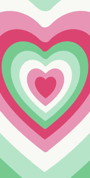 A Cool Image Of Four Mint Green Hearts Overlapping In A Playful Way. Wallpaper