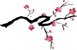 A Cool Japanese Tree Drawing Wallpaper