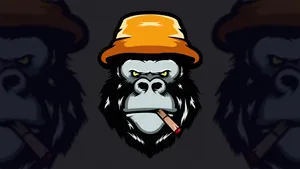 A Cool Looking Gorilla Resting Calmly In Its Natural Habitat Wallpaper