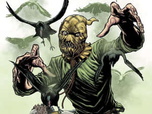 A Couple Of Fearsome Scarecrows Keeping Watch Wallpaper