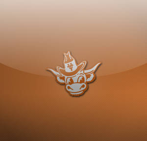 A Cow Logo On An Orange Background Wallpaper