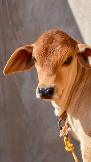 A Cow With A Halter Wallpaper