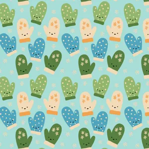 A Cozy Pair Of Knitted Mittens On Rustic Wooden Background Wallpaper