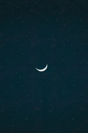 A Crescent In The Sky With Stars Wallpaper