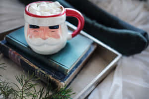 A Cup Of Steaming Hot Chocolate With Marshmallows And Whipped Cream Wallpaper