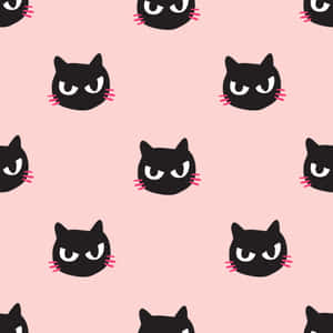 A Cute Cat Pattern Wallpaper To Add A Touch Of Feline Cheer To Your Home Wallpaper