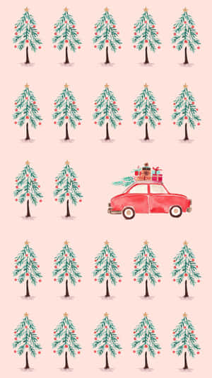 A Cute Christmas Phone For The Festive Season Wallpaper