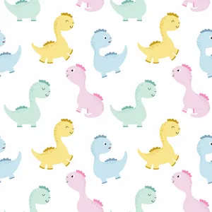 A Cute Dinosaur Pattern With The Sparking Background Wallpaper
