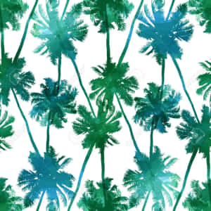 A Cute Palm Tree Surrounded By Beach Sand Wallpaper
