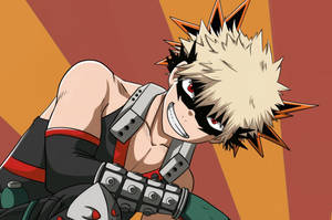 A Cute Rendition Of Bakugou Katsuki, A Fan-favorite Hero From The Hit Anime Series My Hero Academia. Wallpaper