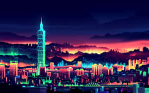 A Cyberpunk Future, Depicted In 8-bit Art Wallpaper