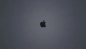 A Dark-gray Background Illuminated By The Iconic Black Apple Logo Wallpaper