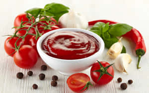 A Delectable Bowl Of Red Sauce Wallpaper