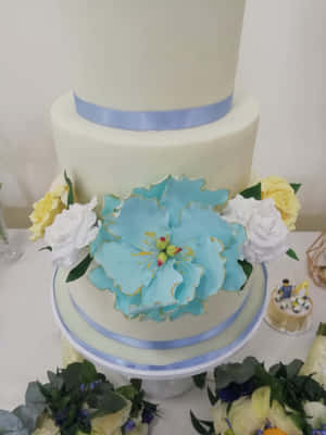 A Delicious And Colorful Cake Fondant Wallpaper