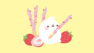 A Delicious And Oh-so-appealing Strawberry Treat! Wallpaper