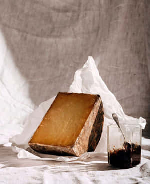 A Delicious Blue Cheese Wedge Wallpaper