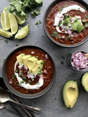 A Delicious Bowl Of Black Bean Soup Wallpaper