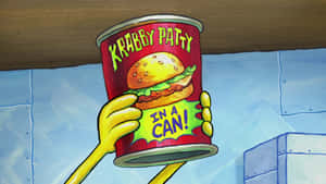 A Delicious Krabby Patty On A Plate Wallpaper
