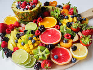 A Delicious Variety Of Summer Fruits Wallpaper