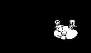 A Delightfully Nostalgic Black And White Cartoon. Wallpaper