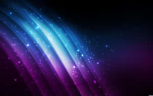 A Desktop Setup In Bright Cool Blue And Purple Hues Wallpaper