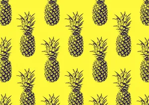 A Desktop With A Beautiful Pineapple Wallpaper For An Energizing Working Space Wallpaper