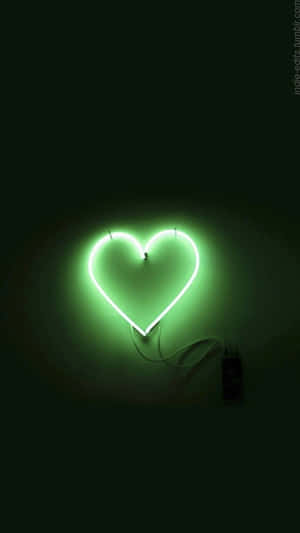 A Desktop With Neon Green Accent Wallpaper