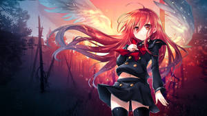 A Determined Flame Haze Shana, Ready To Face Any Foe. Wallpaper