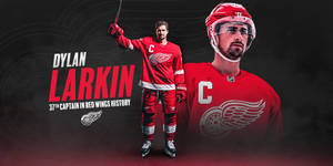 A Digital Art Of Captain Dylan Larkin Wallpaper