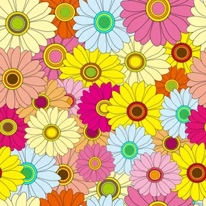 A Digital Expression Of A Flowery Garden Wallpaper