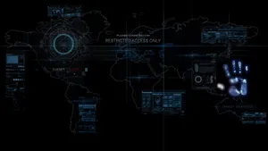 A Digital World Map View Wallpaper