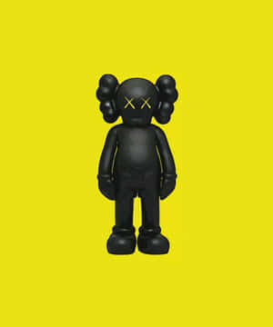 A Diverse Collection Of Kaws Figures On Display Wallpaper