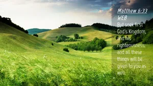 A Divine Landscape Representing The Kingdom Of God Wallpaper