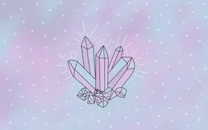 A Drawing Of A Crystal With A Pink Background Wallpaper