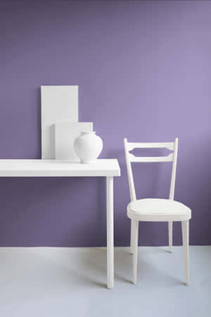 A Dreamy Shot Of A Lavender Blue Field In The Morning Light