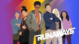 A Dynamic Group Photo Of The Runaways Team Against A Dark Background Wallpaper