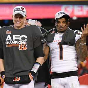 A F C Champions Celebration Burrow Chase Wallpaper