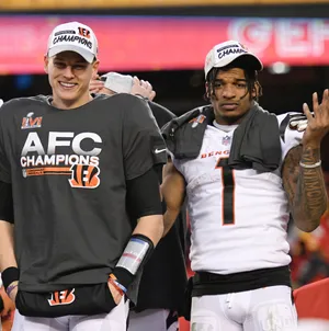 A F C Champions Celebration Burrow Chase Wallpaper