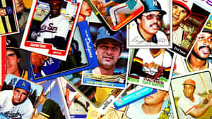 [a Fascinating Collection Of Vintage Baseball Cards] Wallpaper