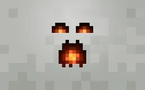 A Fearsome Ghast Haunting The Nether In Minecraft Wallpaper
