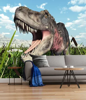 A Ferocious 3d Dinosaur Roaming Through The Ancient World Wallpaper