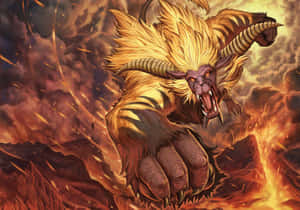 A Ferocious Battle Of Monster Hunter Monsters In Action Wallpaper