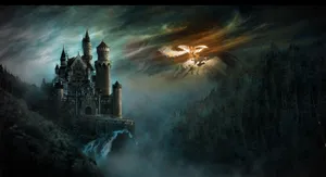 A Ferocious Dragon Ready To Scamper Away Wallpaper