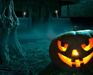 A Festive Display Of Halloween Candles! Wallpaper