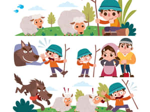 A Fierce Wolf Attack In The Wild Wallpaper