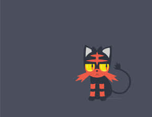 A Fiery Feline Glare From Pokémon's Litten Wallpaper