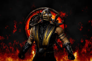 A Fiery Tribute To Mortal Kombat's Iconic Anti-hero, Scorpion Wallpaper