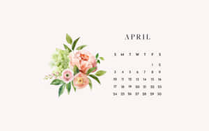 A Floral Calendar With The Word April Wallpaper